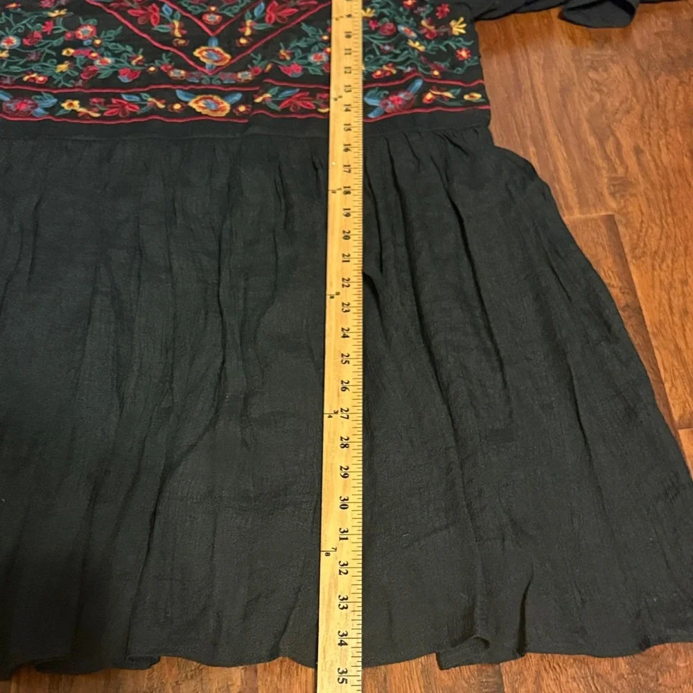 Umgee Black Dress with Colorful Embroidery - Picture 11 of 11